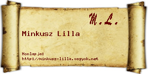 Minkusz Lilla névjegykártya